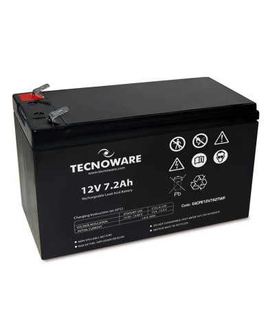 Tecnoware batteria 12v 7.2ah faston 6,3mm eacpe12v7a2twp