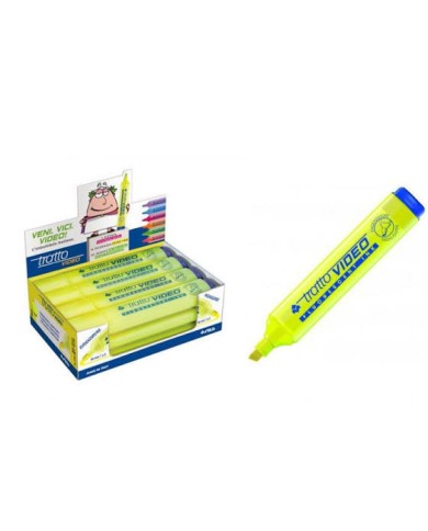 Tratto video evidenziatore giallo -12 pz conf.