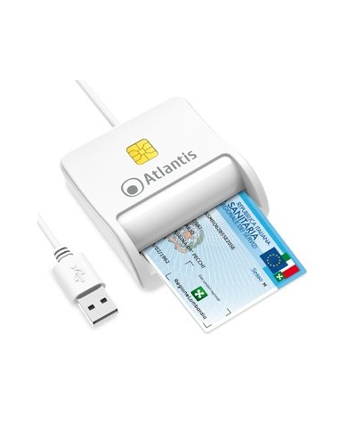Atlantis lettore smart card x usb per firma digitale chip