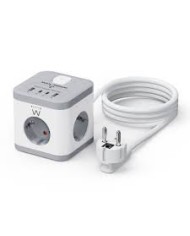 Ewent multipresa mini a torretta 3 posizioni + pd2xusb-c + 2xusb (ew3863)