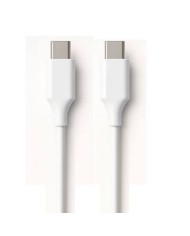 Ewent cavo usb 2.0 type-c, c/c m/m, awg30, pd 60w, dati 480mbps, pvc, bianco, 2m (ec1084)