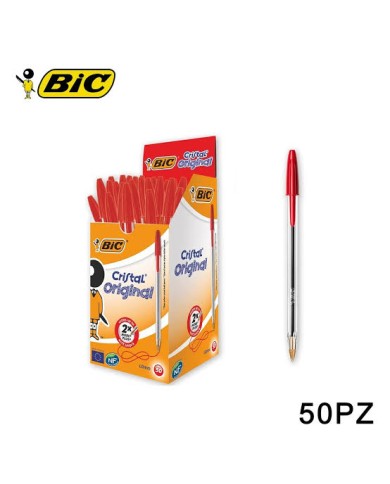 Bic cristal original rosso - 50 pz conf.