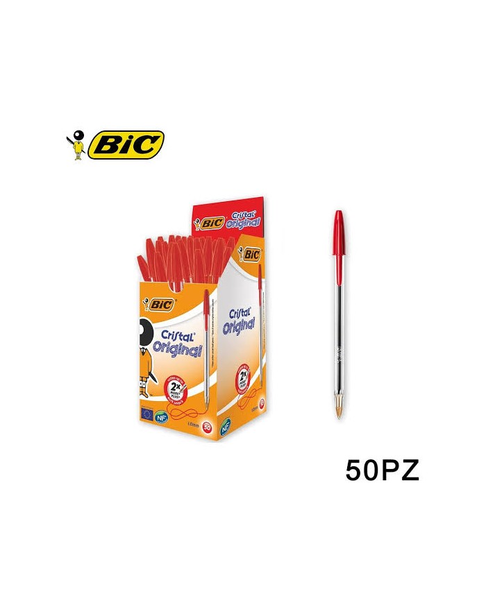 Bic cristal original rosso - 50 pz conf.