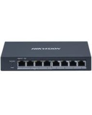 Switch hikvision 10/100/1000 8p di cui 4*poe max 30w tot.steel c (ds-3e0508p-o)