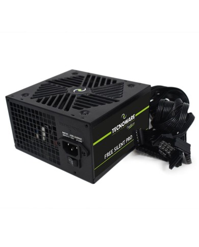 Tecnoware psu 650w free silent pro 4+4pin 12v cpu 6+2 pin6+2pin pci-e fan 12cm silenzioso 50-80cm flatcable-fal651fsp12
